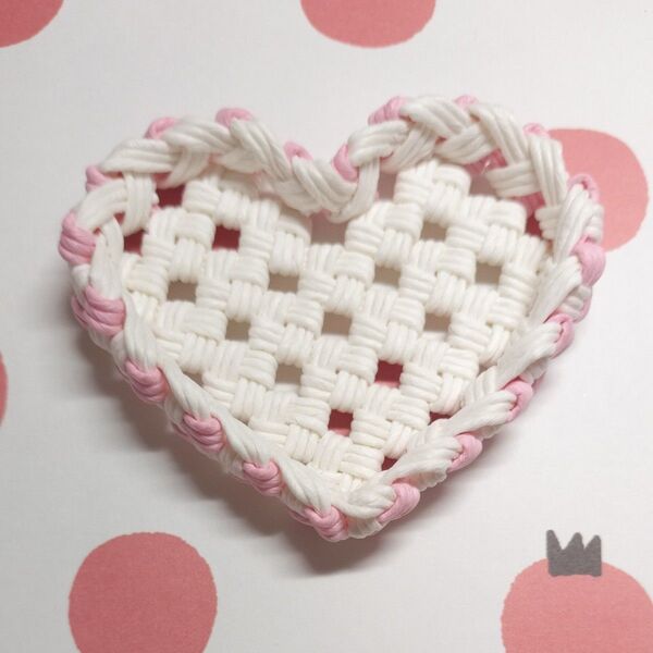 ハート ミニトレー ハンドメイド