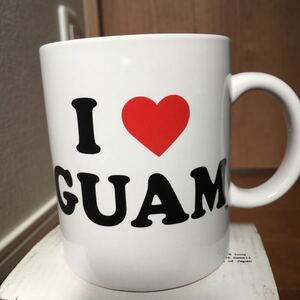 ★新品 未使用 グアム限定 マグカップ ホワイト アイ ラブ グアム I LOVE GUAM ご当地 箱付き white 海外 ペア可能 新生活 グラス コップ