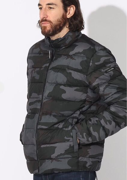 Calvin Klein カルバンクライン 中綿ジャケット ブラックカモ L