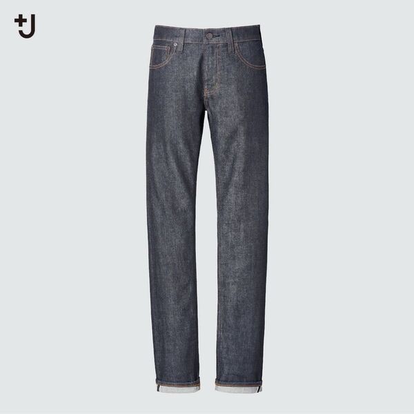 ユニクロ/美品/UNIQLO ジルサンダー/+Jセルビッチ/スリムフィットストレートジーンズ/デニム/69ネイビー/22cm