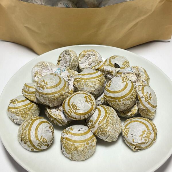 2006年原料茶葉 菊の香り順徳生茶小沱茶たっぷり500g