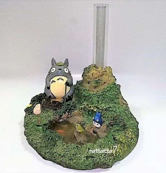 ☆TOTORO☆となりのトトロ☆トトロ達の1輪ざし☆一輪挿し☆釣りトトロ☆フィギュア☆ジブリ☆宮崎駿