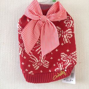 新品★リボンセーター★犬服Lサイズ