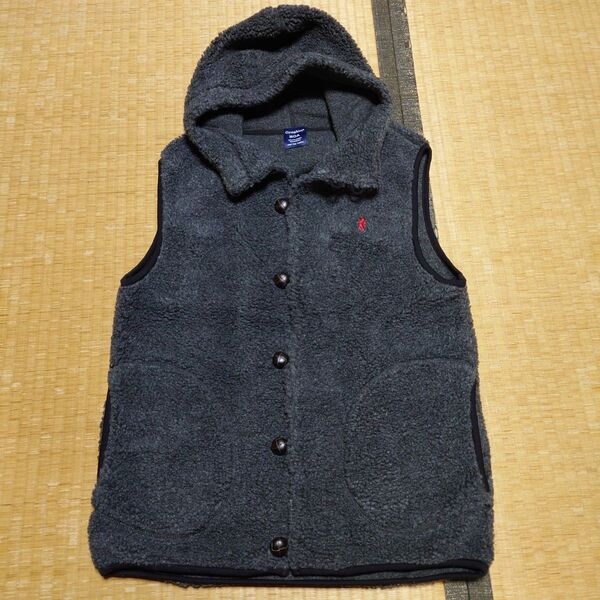 ジムフレックス GYMPHLEX ボア フードベスト BOA HOODED VEST メンズ アウター レディース ダークグレー