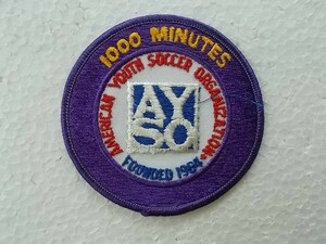 AYSO 1000MINUTES ユースサッカー サッカー アメリカ ワッペン/ スポーツ オリジナル おしゃれ 刺繍 ビンテージ 307