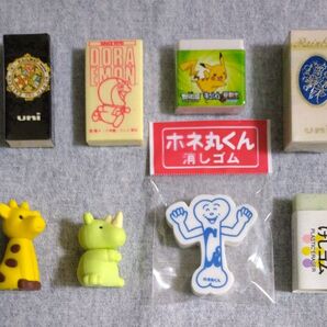 消しゴム 8個セット ピカチュウ消しゴム ドラえもん消しゴム 動物消しゴム