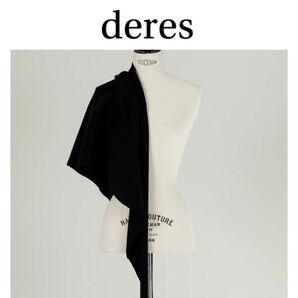 deresデレス Dorothy triangle scarf ブラック 黒 マフラー ショール スカーフ カシミヤ カシミア