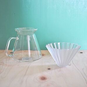 ORIGAMI ガラスコーヒーサーバー with HARIO / オリガミドリッパーエアーS クリア セット
