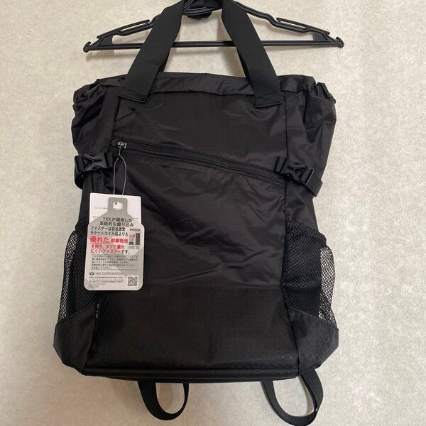 ワークマン 撥水2wayポケッタブルトート ブラック 新品 リュック