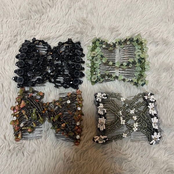髪留め ツインコーム ヘアアクセ まとめ髪