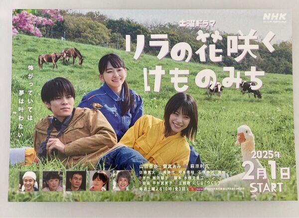 リラの花咲くけものみち ポストカード NHK ドラマ はがき 萩原利久 山田杏奈 北海道 非売品