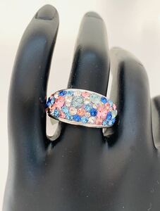 Art hand Auction Swarovski Volume Ring Size 15 Fujiyo~Fujihina~Handmade (988), handmade, Accessories (for women), others