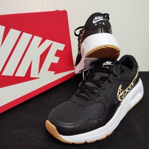 新品23cmナイキNIKEレディーススニーカーAIRMAX SCエアマックスエスシー黒ブラックヒョウ柄豹柄レオパードアニマル柄