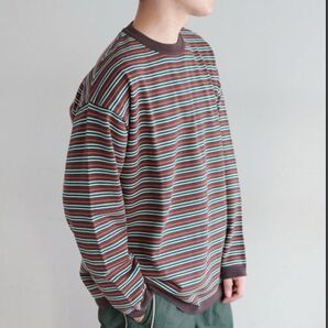 Discoat 【ユニセックス】12Gカットライクランダムボーダーニット