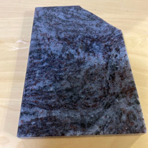 御影石プレート ブルー 表面側面鏡面磨き 面取りしてます △一角欠けあり 201 オーディオボード 天然御影石