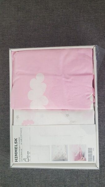 新品未使用 イケア IKEA HIMMELSK ベッド用リネン 3点セットピンク