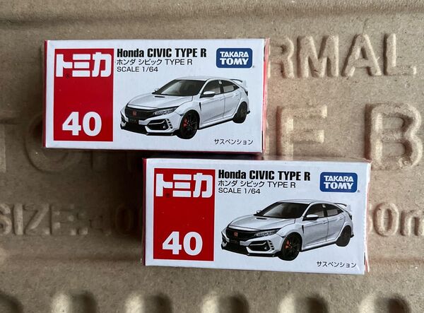 No.40 ホンダ シビック TYPE R (箱)2個(1/64スケール トミカ 156741)