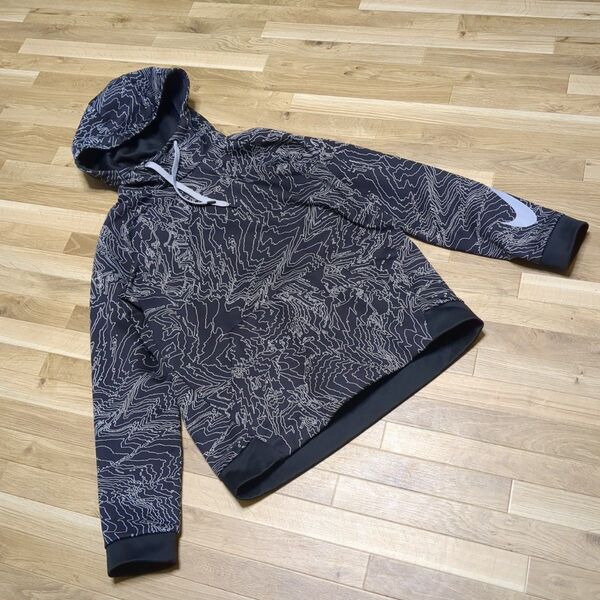 ナイキ NIKE スウェットパーカー サーマ プルオーバー フーディ TOPO トポグラフィー L