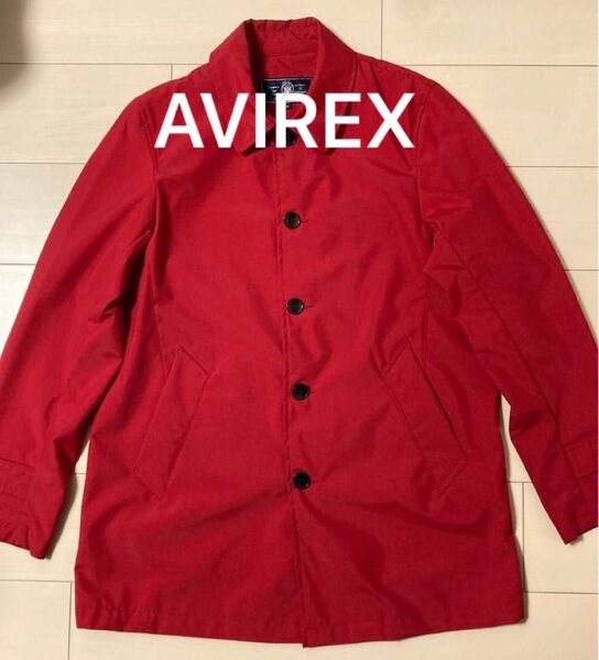AVIREX アヴィレックス 3LAYER SOUTIEN COLLAR COAT/ステンカラーコート ナイロン レッド Mサイズ