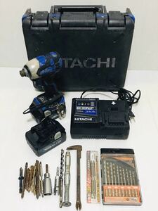 電動工具 工具 DIY工具 Hitachi koki 日立工機 コードレス インパクトドライバ WH18DDL2 一式 ソリッドブルー 18V 6.0Ah
