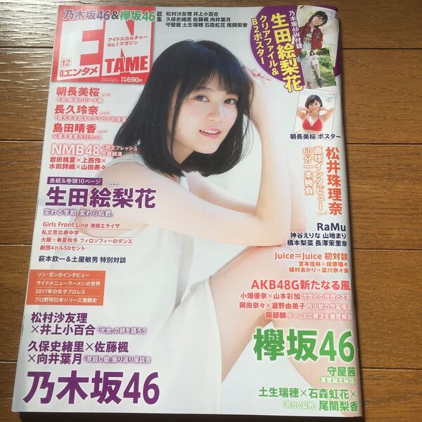 月刊エンタメ 乃木坂46 欅坂46 生田絵梨花 クリアファイル