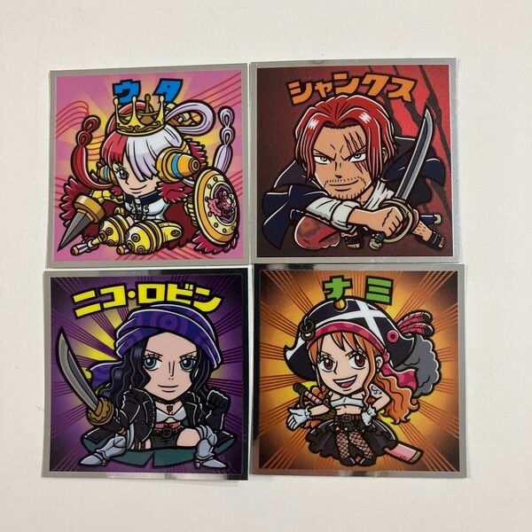 ワンピースマンREDシール ロッテ ビックリマンチョコ ウタ シャンクス ニコ・ロビン ナミ