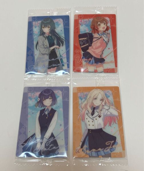 学マス ウエハース 月村手毬 花海佑芽 秦谷美鈴 十王星南 4枚セット 学園アイドルマスター