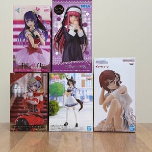 プライズフィギュア5体セット、推しの子、五等分、アイドルマスター、ウマ娘、ぬーどるストッパー 運命
