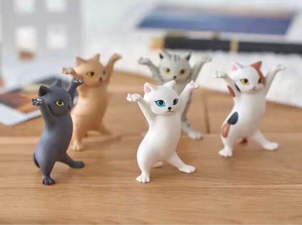ネコの小物置き 5匹セット 韓国 インンテリア 猫 ペン立て 可愛い