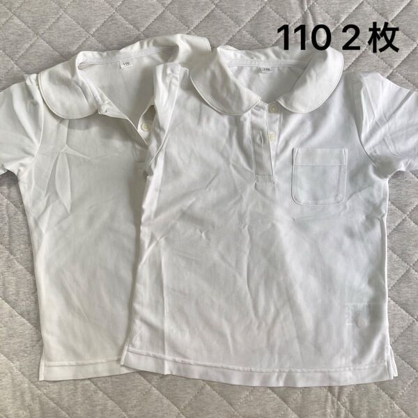 キッズ半袖丸襟ブラウス 110 2枚