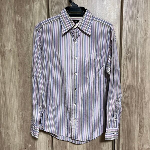 paul smith ポールスミス コレクション 長袖マルチストライプドレスシャツ