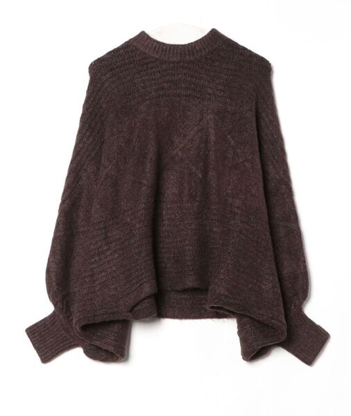 新品タグ付き Auntie Rosa Holiday アンティローザホリデー ボリュームスリーブケーブルニット レトロ風 ゆったり