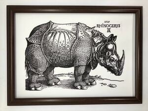 aru blur hito* Durer . rhinoceros woodblock print A4 poster transportation for amount attaching hobby toy name . goods animal animal 