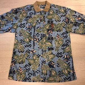 未使用品 United Airline ハワイアンオープン アロハ ポロシャツ Made in Hawaii USA