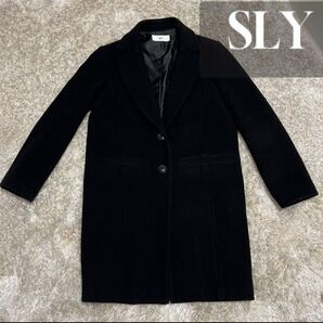 即日発送【美品】 SLY チェスターコート 黒 アウター コート スライ マウジー