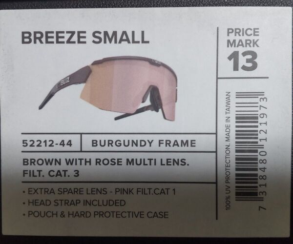 ブリス BLIZ BREEZE SMALL (Matt burgundy/Brown w rose multi) 52212-44