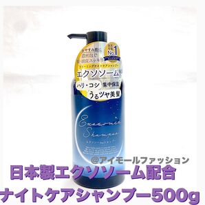 日本製エクソソーム配合 ドリーミングナイトケアシャンプー本体 500g×1本 コスメ
