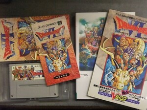 DRAGON QUEST VI ドラゴンクエスト6 幻の大地 スーパーファミコン用ゲームソフト 外箱・説明書付き SFC DQ6+SFC用・DS用攻略本2冊
