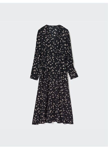 UNIQLO Vネックプリントワンピース