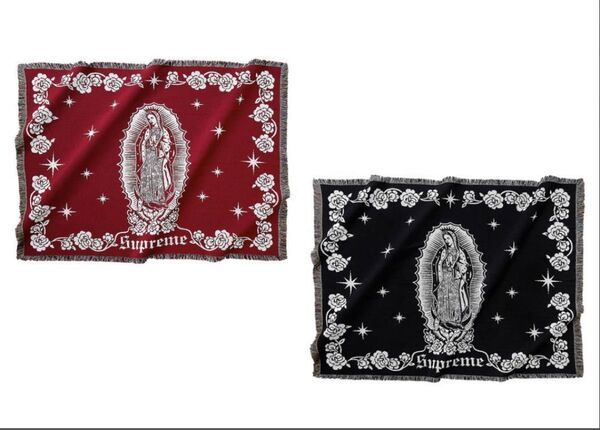 激レア Supreme 18AW Virgin Mary Blanket シュプリーム ブランケット 聖母マリア 赤 黒 セット