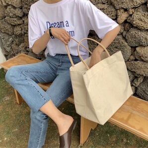 値下げ ★ シンプル ビッグ キャンバストート 大容量 父の日 通勤 旅行 出張 ハンドバッグ レザー トートバッグ