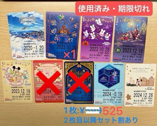 ディズニーリゾートライン フリーきっぷ (使用済/再使用不可)