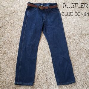 RUSTLER ラスラー インディゴブルーデニム サイズ W32×L30 神サイズ 色残り80%以上 グッドコンディション!