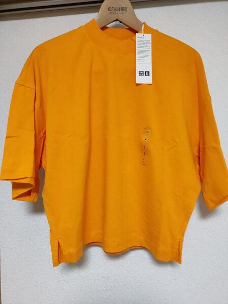 新品タグ付き UNIQLO U オーバーサイズ スクエア Tシャツ(5分袖)