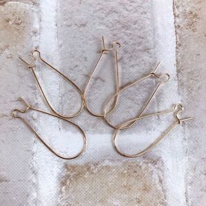 【60個】キドニーフック ピアス ゴールド