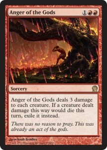 え赤 神々の憤怒 1枚（4枚在庫s 英 良品 THS）/Anger of the Gods（MTG /テーロス/Theros/）