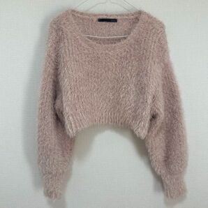 ニット 長袖 ラメニット Heather