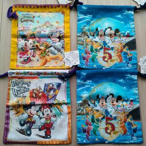 ディズニーシー 巾着袋 4枚セット 未使用 タグ付き