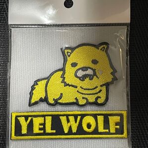 NITRON PATCH ニトロン パッチ 刺繍 ベルクロ ワッペン YEL WOLF おおかみ