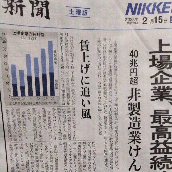 日本経済新聞 2025/2/15 朝刊